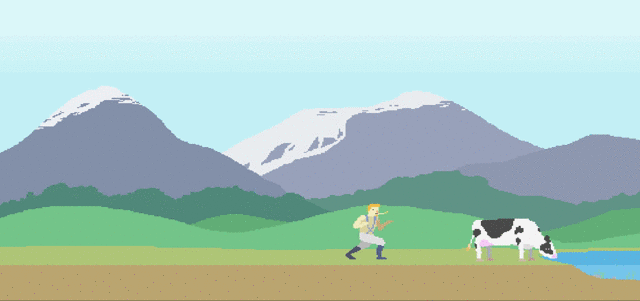 Cowtipping Adventure gameplay gif 1